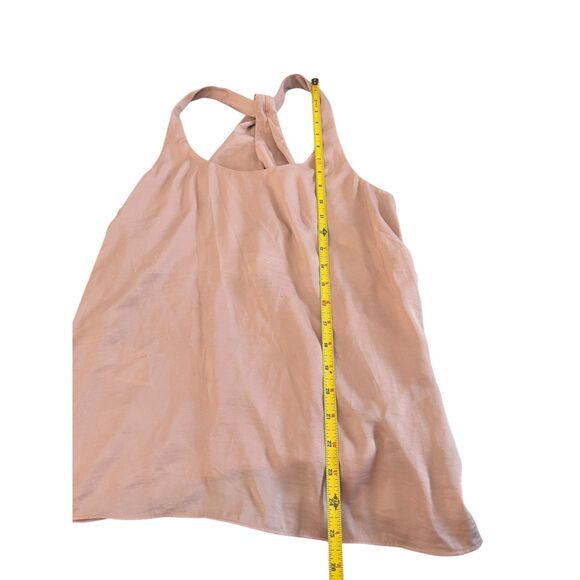 BCBGMAXAZRIA Halter Top Twist back, Sleeveless, Women's, Blush Pink, Small - Picture 4 of 7